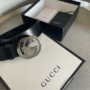 Pre-owned Gucci belt men size 30